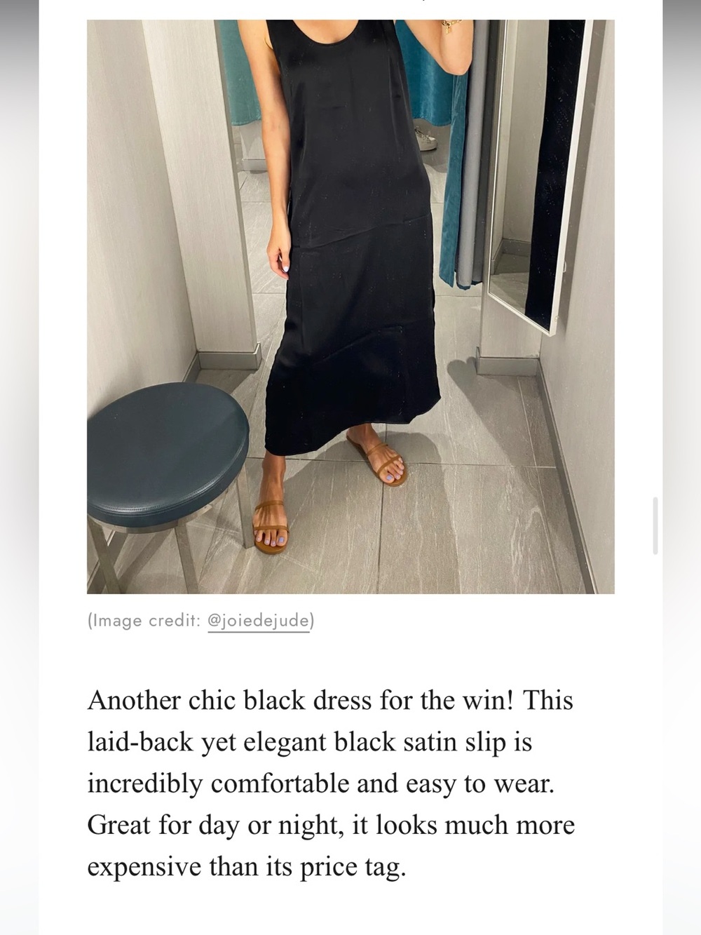 H&M Black Satin Scoop Neck Tank Dress - Picture 10 of 10